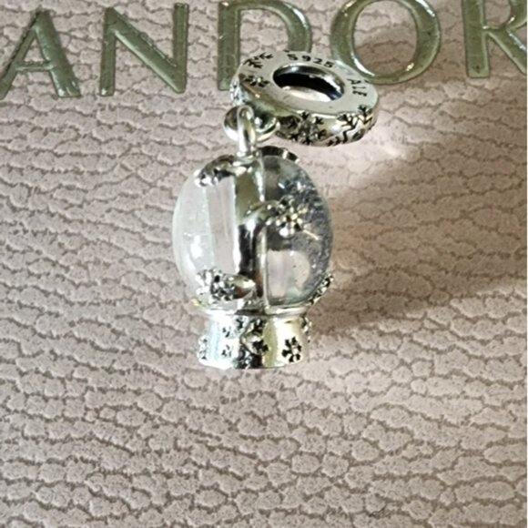 Pandora Snowflake Snow Globe Dangle Charm - Picture 4 of 9